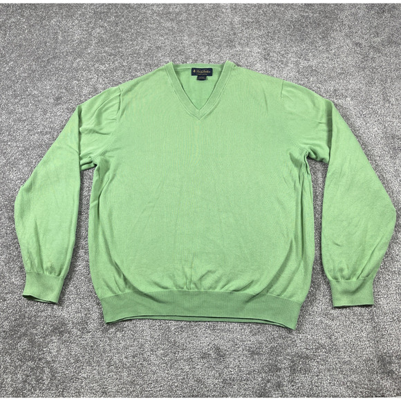 Brooks Brothers Sweater Mens Supima Cotton V Neck Workwear *See Description - Picture 1 of 14